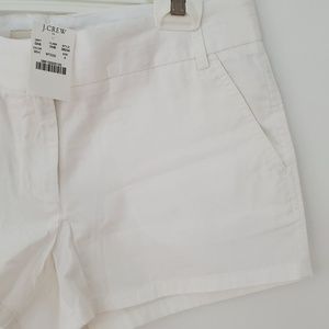 J Crew 3 1/2 Inch Chino Shorts in White NWT